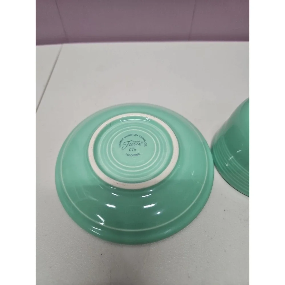Fiesta Ware SEA MIST Green Tea Cup & Saucer Set Retired Color Homer Laughlin USA